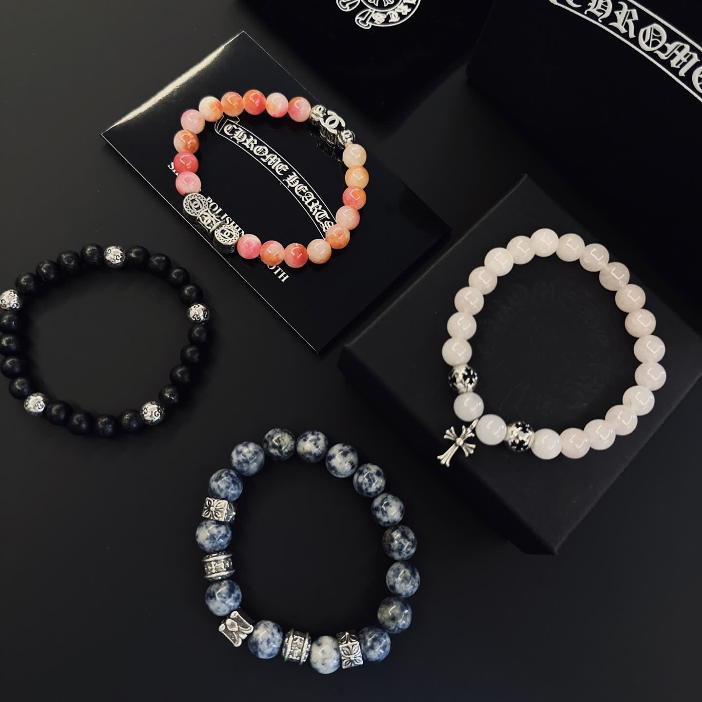 Chrome Hearts Beaded Bracelet Set
